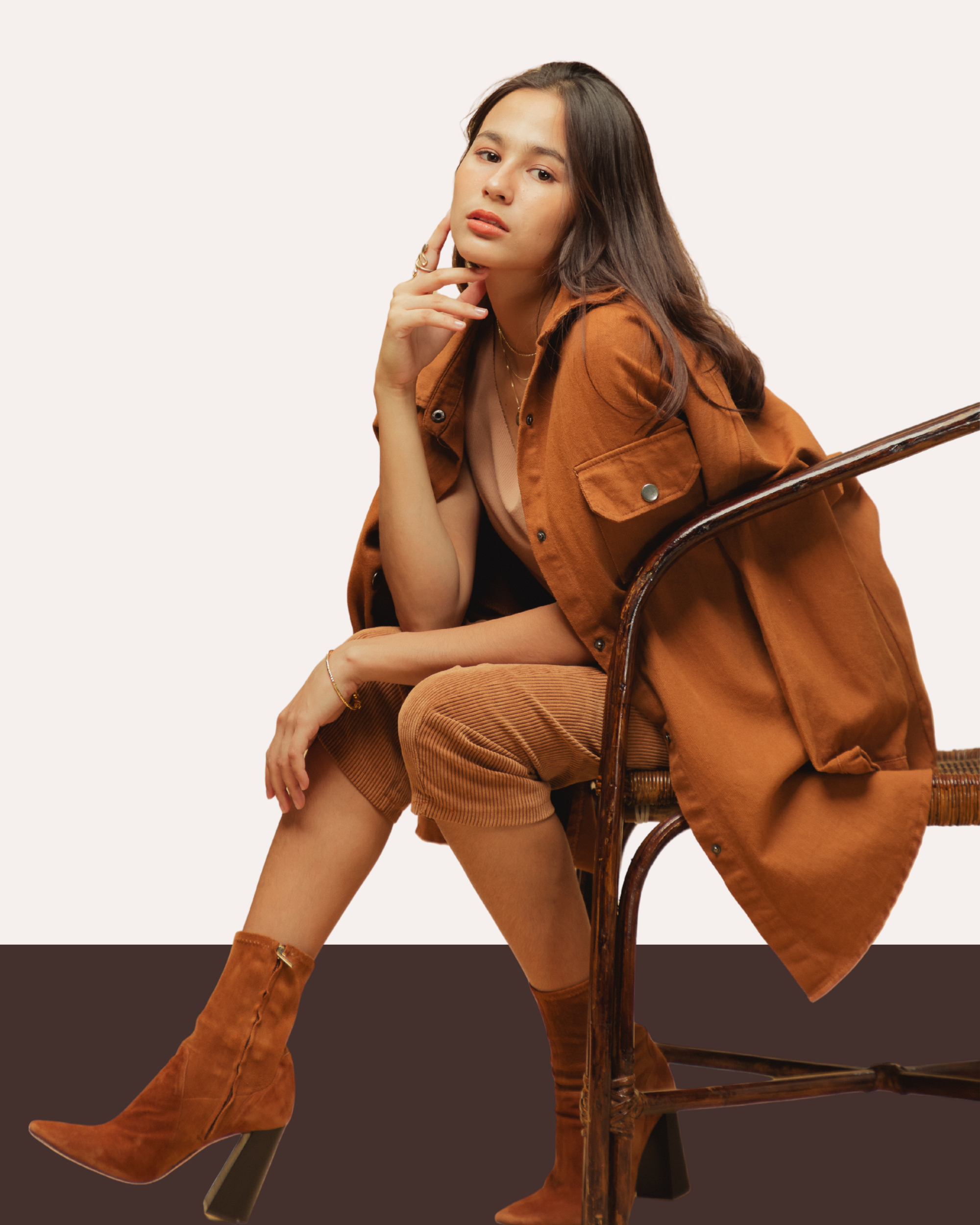 Rust Utility Shirt & Corduroy Set